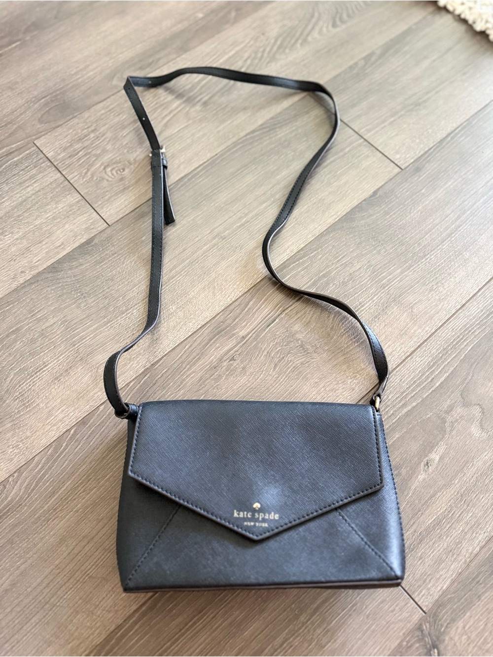 kate spade Black Saffiano Crossbody Envelope Bag